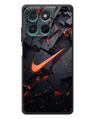 Чехол для Motorola Moto G77 с картинкой «Nike — эффект разломов» Чехол для Motorola Moto G77 с картинкой «Nike — эффект разломов»