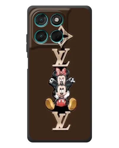 Чехол для Motorola Moto G77 с картинкой «LV и Микки Маус»