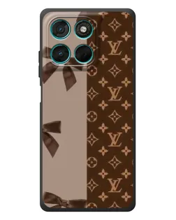 Чехол для Motorola Moto G77 с картинкой «Louis Vuitton — банты»