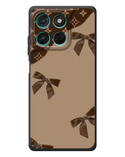 Чехол для Motorola Moto G77 с картинкой «LV — кофейный атлас»