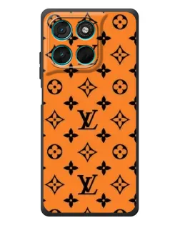 Чехол для Motorola Moto G77 с картинкой «Оранжевый стиль LV»