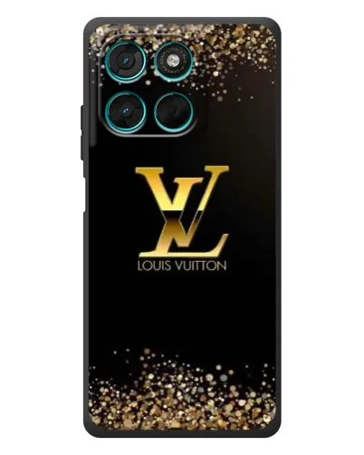 Чехол для Motorola Moto G77 с картинкой «LV — золотые искры»