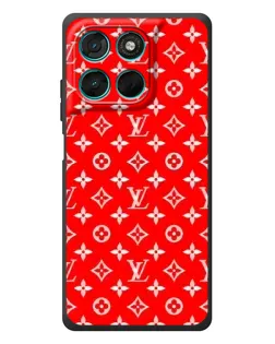 Чехол для Motorola Moto G77 с картинкой «Яркий паттерн LV»