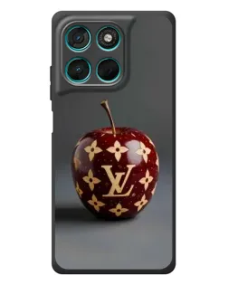 Чехол для Motorola Moto G77 с картинкой «Красное яблоко LV»