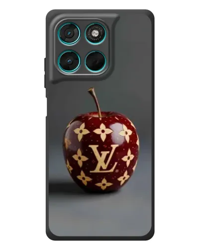 Чехол для Motorola Moto G77 с картинкой «Красное яблоко LV»