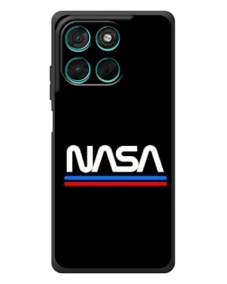 Чехол для Motorola Moto G77 с картинкой «NASA — классика Red Blue»