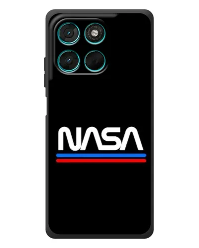 Чехол для Motorola Moto G77 с картинкой «NASA — классика Red Blue»