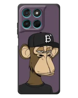 Чехол для Motorola Moto G77 с картинкой «Bored Ape в кепке» Чехол для Motorola Moto G77 с картинкой «Bored Ape в кепке»