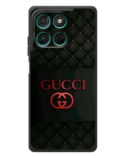 Чехол для Motorola Moto G77 с картинкой «Gucci — стеганый черный»