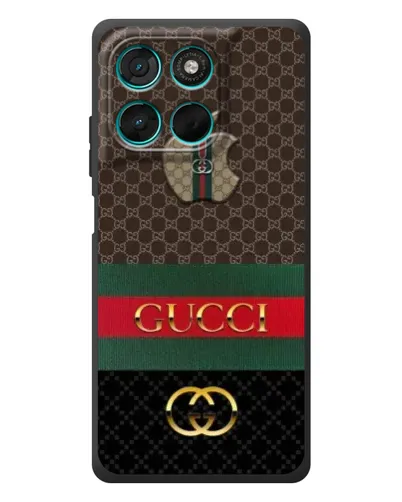 Чехол для Motorola Moto G77 с картинкой «Gucci — брендированный десерт»