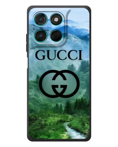 Чехол для Motorola Moto G77 с картинкой «Gucci — горный пейзаж»