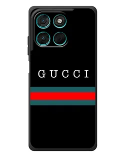 Чехол для Motorola Moto G77 с картинкой «Gucci — красный пояс»