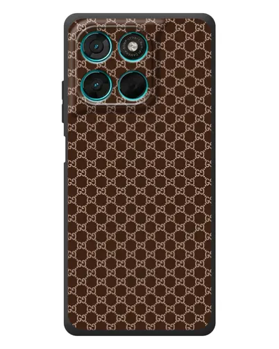 Чехол для Motorola Moto G77 с картинкой «Gucci — шоколадная сетка» Чехол для Motorola Moto G77 с картинкой «Gucci — шоколадная сетка»