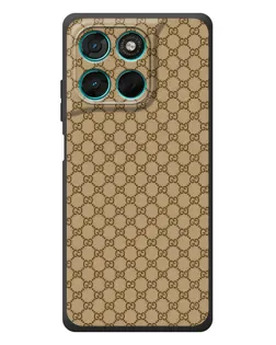 Чехол для Motorola Moto G77 с картинкой «Gucci — классический беж»