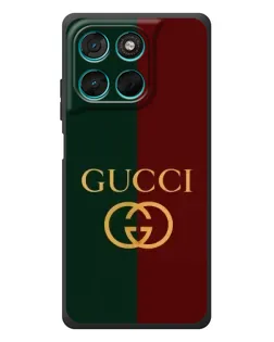 Чехол для Motorola Moto G77 с картинкой «Gucci — темно-зеленый градиент»