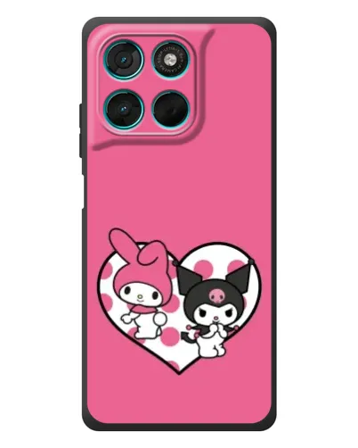 Чехол для Motorola Moto G77 с картинкой «Kuromi и My Melody»