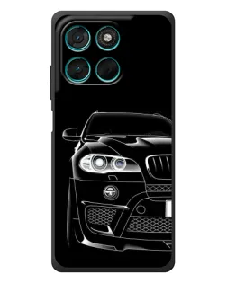 Чехол для Motorola Moto G77 с картинкой «Темный силуэт BMW»