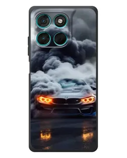 Чехол для Motorola Moto G77 с картинкой «BMW в дыму»