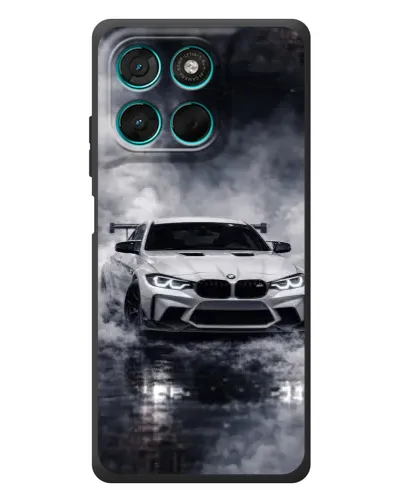 Чехол для Motorola Moto G77 с картинкой «BMW сквозь туман» Чехол для Motorola Moto G77 с картинкой «BMW сквозь туман»