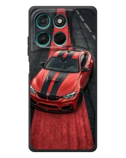 Чехол для Motorola Moto G77 с картинкой «BMW на красной дорожке»
