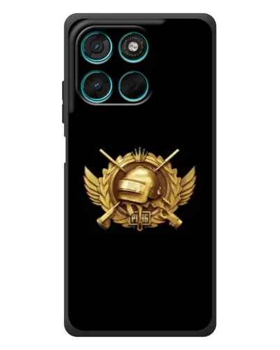 Чехол для Motorola Moto G77 с картинкой «PUBG — оранжевый градиент»