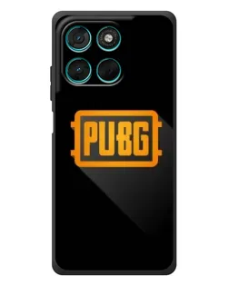 Чехол для Motorola Moto G77 с картинкой «PUBG — рамка лого»