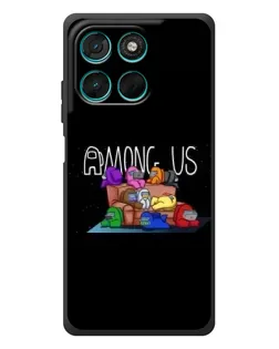 Чехол для Motorola Moto G77 с картинкой «Логотип Among Us»