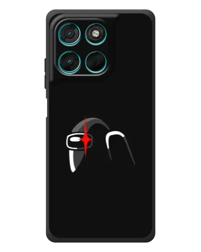 Чехол для Motorola Moto G77 с картинкой «Among Us шлем»