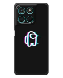 Чехол для Motorola Moto G77 с картинкой «Among Us неон»