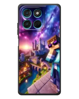 Чехол для Motorola Moto G77 с картинкой «Стив и космос» Чехол для Motorola Moto G77 с картинкой «Стив и космос»