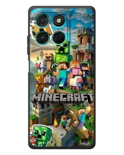 Чехол для Motorola Moto G77 с картинкой «Замок Minecraft» Чехол для Motorola Moto G77 с картинкой «Замок Minecraft»