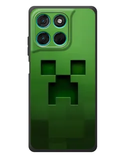 Чехол для Motorola Moto G77 с картинкой «Крипер микро-дизайн»
