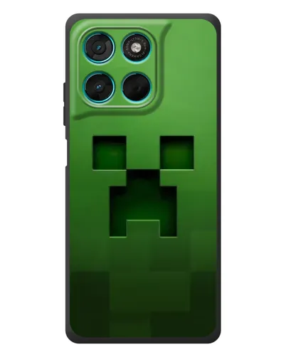 Чехол для Motorola Moto G77 с картинкой «Крипер микро-дизайн»