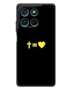 Чехол для Motorola Moto G77 с картинкой «Сердце и Крест»