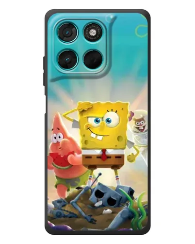 Чехол для Motorola Moto G77 с картинкой «Спанч Боб победитель» Чехол для Motorola Moto G77 с картинкой «Спанч Боб победитель»