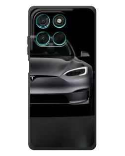 Чехол для Motorola Moto G77 с картинкой «Tesla Model S Look»