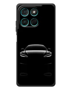 Чехол для Motorola Moto G77 с картинкой «Силуэт Tesla Night»