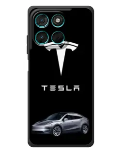 Чехол для Motorola Moto G77 с картинкой «Tesla Model Y»