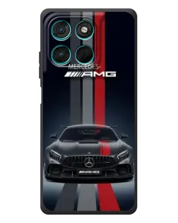 Чехол для Motorola Moto G77 с картинкой «Mercedes — белый карбон»