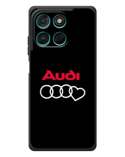 Чехол для Motorola Moto G77 с картинкой «Логотип Audi Heart»