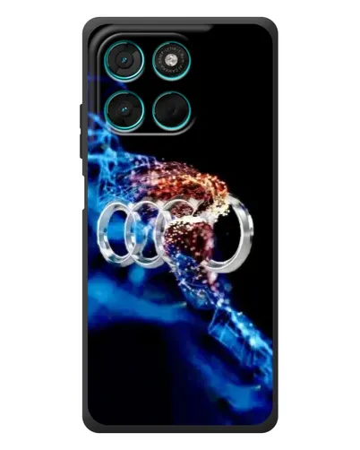Чехол для Motorola Moto G77 с картинкой «Энергия лого Audi»