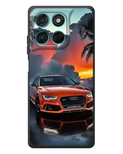 Чехол для Motorola Moto G77 с картинкой «Audi — закат» Чехол для Motorola Moto G77 с картинкой «Audi — закат»