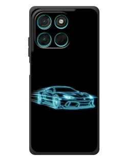 Чехол для Motorola Moto G77 с картинкой «Неоновый контур Lamborghini» Чехол для Motorola Moto G77 с картинкой «Неоновый контур Lamborghini»
