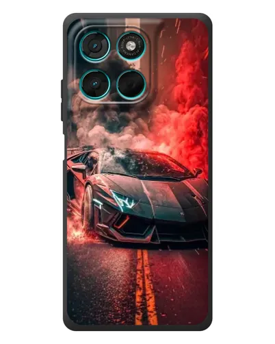 Чехол для Motorola Moto G77 с картинкой «Lamborghini красный дым» Чехол для Motorola Moto G77 с картинкой «Lamborghini красный дым»