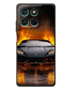Чехол для Motorola Moto G77 с картинкой «Lamborghini в огне» Чехол для Motorola Moto G77 с картинкой «Lamborghini в огне»