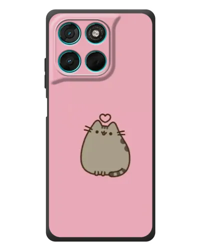 Чехол для Motorola Moto G77 с картинкой «Pusheen сердце»