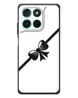 Чехол для Motorola Moto G77 с картинкой «Диагональный бант»