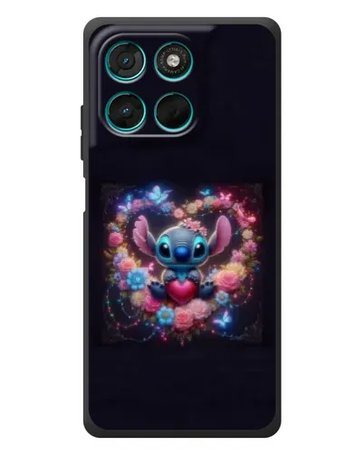 Чехол для Motorola Moto G77 с картинкой «Stitch в цветах» Чехол для Motorola Moto G77 с картинкой «Stitch в цветах»