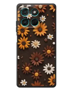 Чехол для Motorola Moto G77 с картинкой «Узор из маленьких подсолнухов» Чехол для Motorola Moto G77 с картинкой «Узор из маленьких подсолнухов»