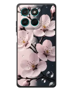 Чехол для Motorola Moto G77 с картинкой «Нежная сакура и капли» Чехол для Motorola Moto G77 с картинкой «Нежная сакура и капли»